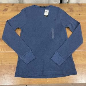 NWT Ralph Lauren Polo Dark Blue Long Sleeve Short Men